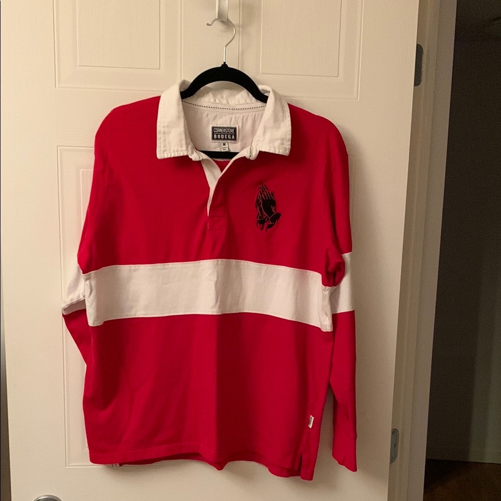 Classic Red and White Rugby Sweater